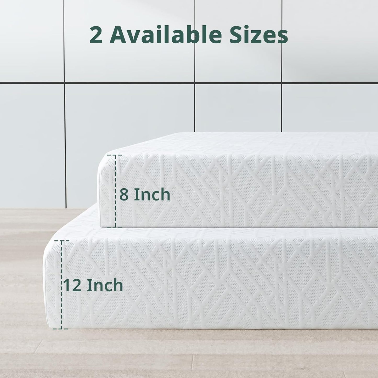 Wellos 8 Inch Memory Foam Bed Mattress in a Box,CertiPUR-US Certified，Fiberglass Free Mattress, Cooling Gel Twin Mattress Medium Firm for Supportive & Pressure Relief