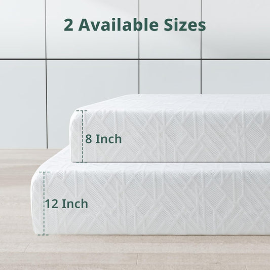 Wellos 12 Inch Memory Foam Bed Mattress in a Box, CertiPUR-US Certified, Fiberglass Free Mattress, Cooling Gel King Mattress Medium Firm for Supportive & Pressure Relief