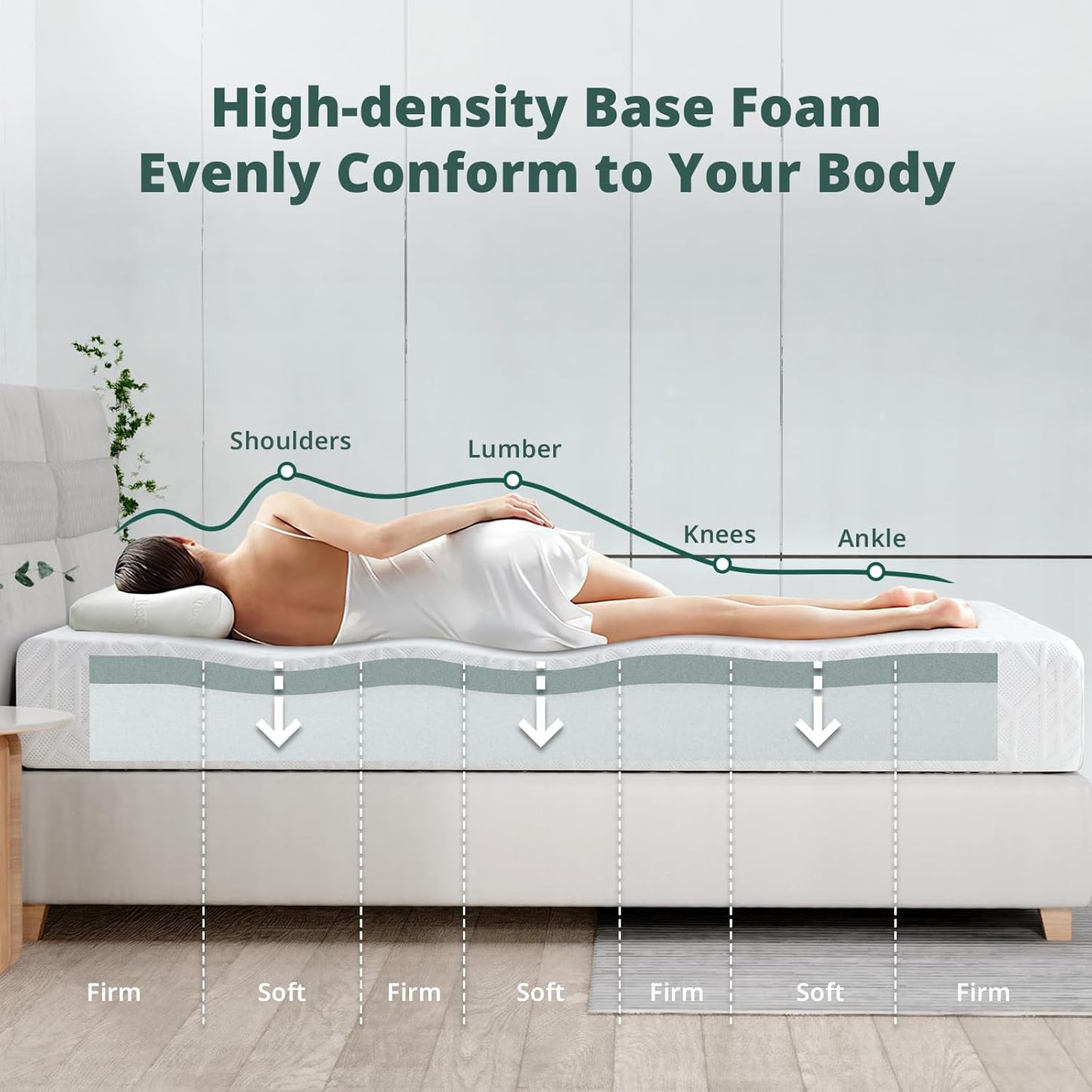 Wellos 8 Inch Memory Foam Bed Mattress in a Box,CertiPUR-US Certified，Fiberglass Free Mattress, Cooling Gel Twin Mattress Medium Firm for Supportive & Pressure Relief